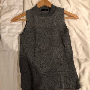 BLVD grey high neck shirt